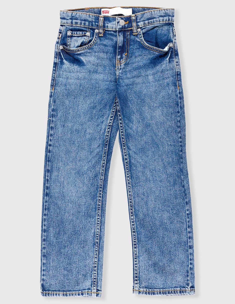 Jeans straight 91N331-L5D lavado stone wash para niño Jeans straight 91N331-L5D lavado stone wash para niño