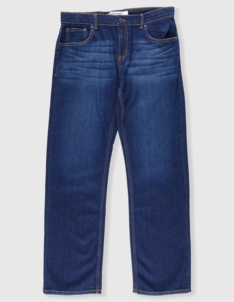 Jeans straight 91N331-DAE deslavado para niño