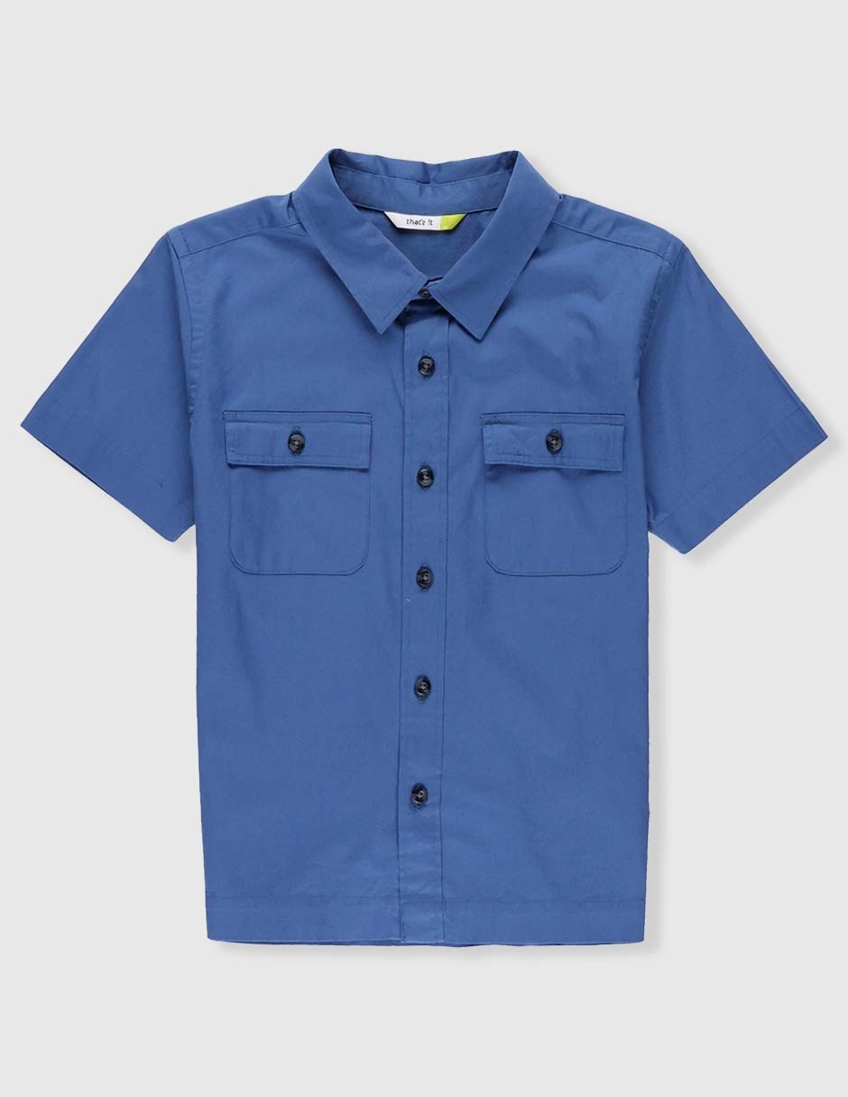 Camisa casual de algodón manga corta para niño