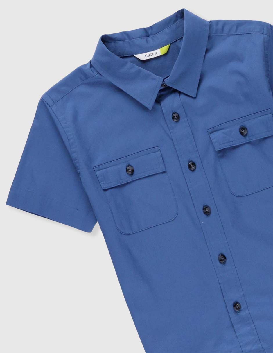 Camisa casual de algodón manga corta para niño 3
