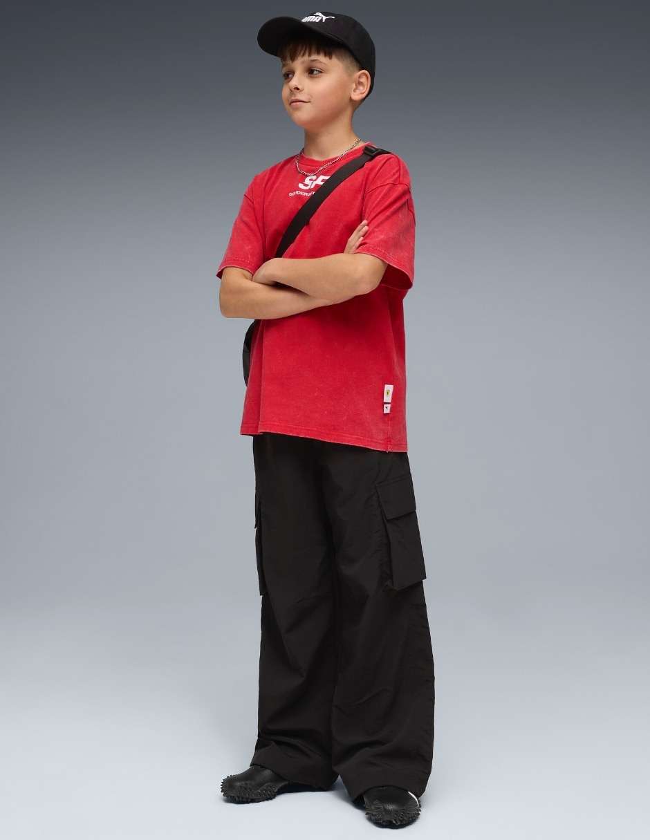 Playera Ferrari Kids Car Graphic Tee manga corta para niño 3