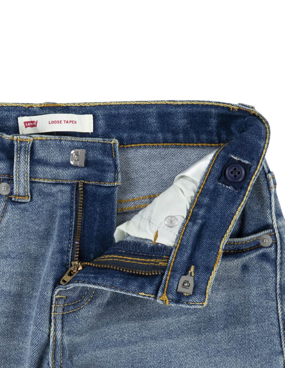 Jeans straight lavado medio para niño 4