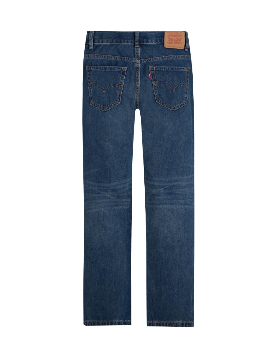 Jeans straight lavado medio para niño 2