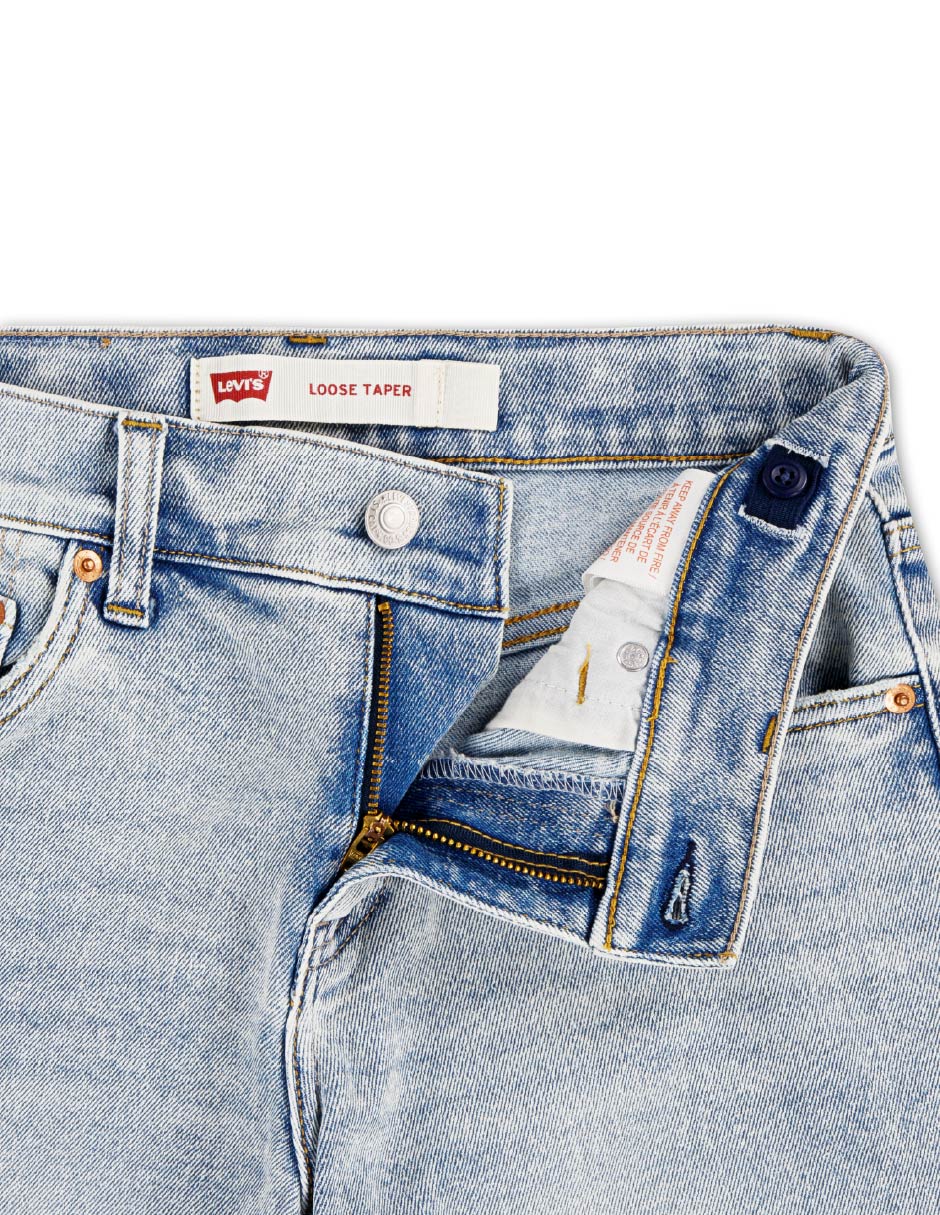 Jeans relaxed straight lavado claro para niño 3