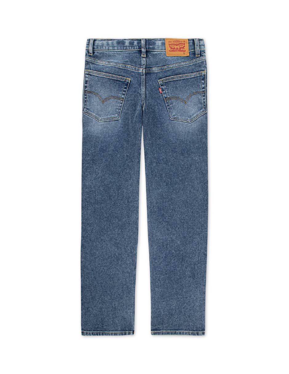 Jeans straight lavado stone wash para niño 2