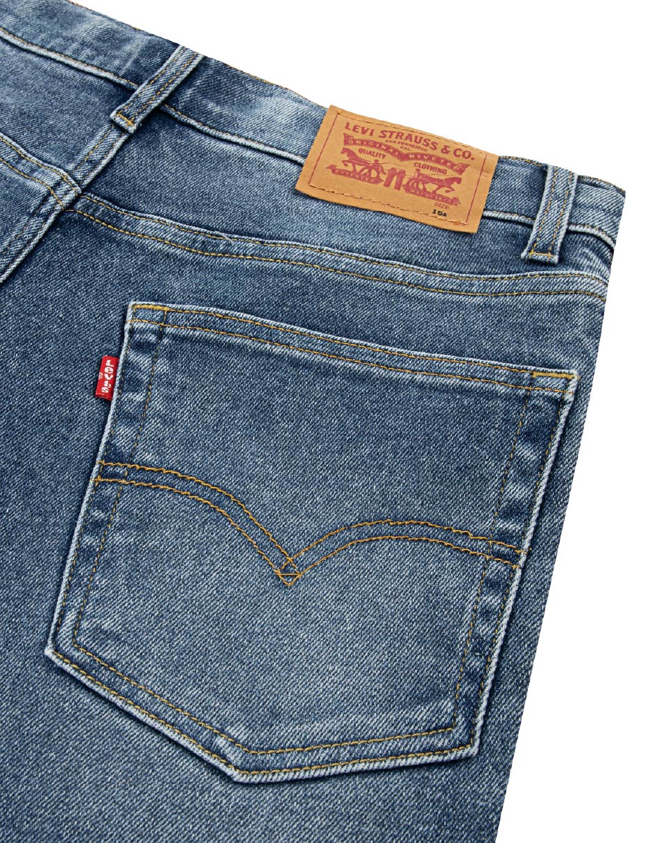 Jeans straight lavado stone wash para niño 4